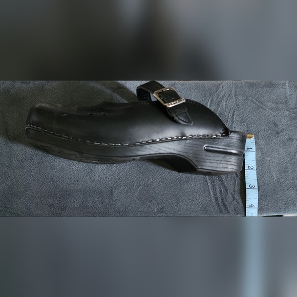 Dansko Merrie Mary Jane Black Leather Black Clogs/Mules Size 40 Euro/9.5-10 US - Picture 13 of 13